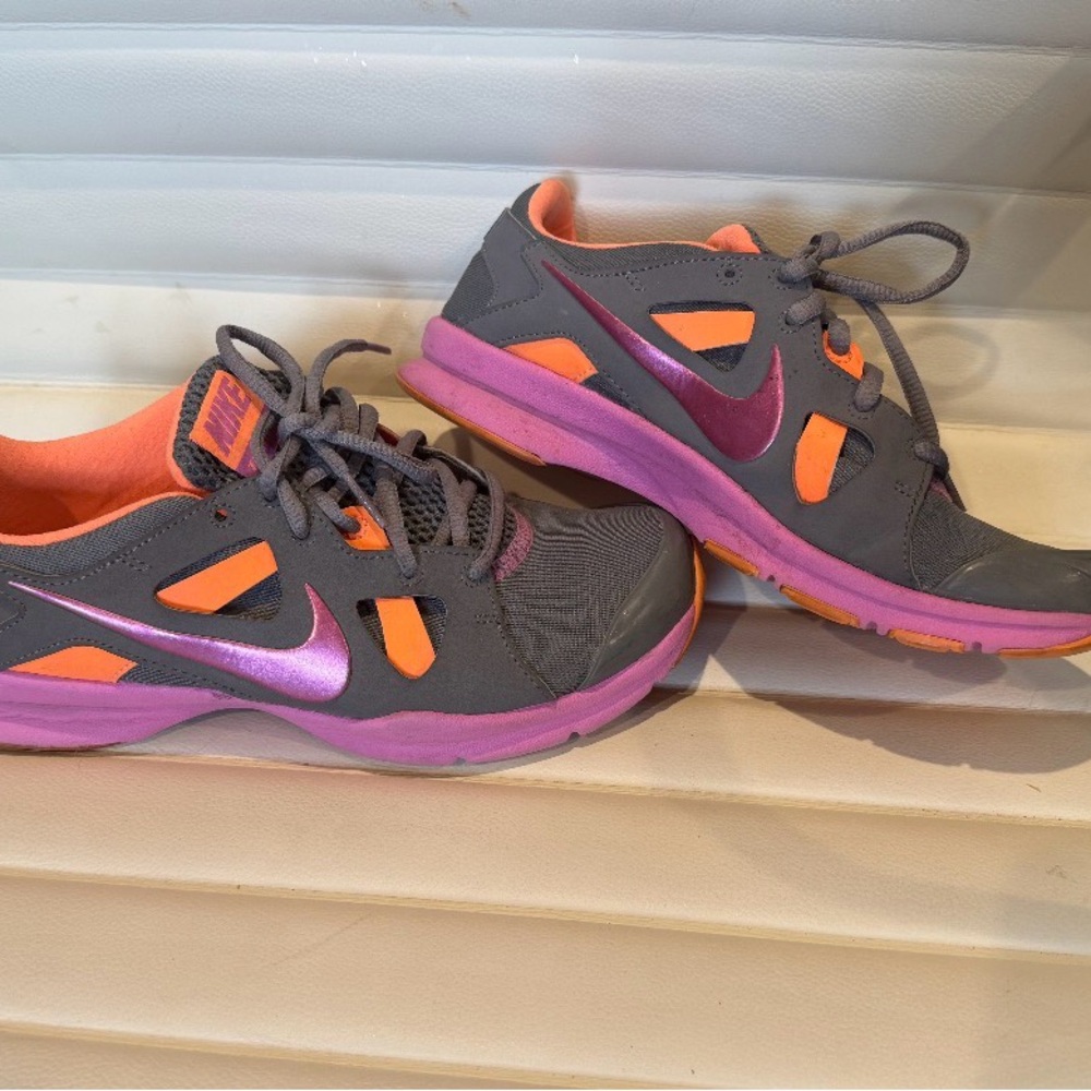 Nike Orange and Gray Sneakers